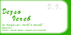 dezso vereb business card